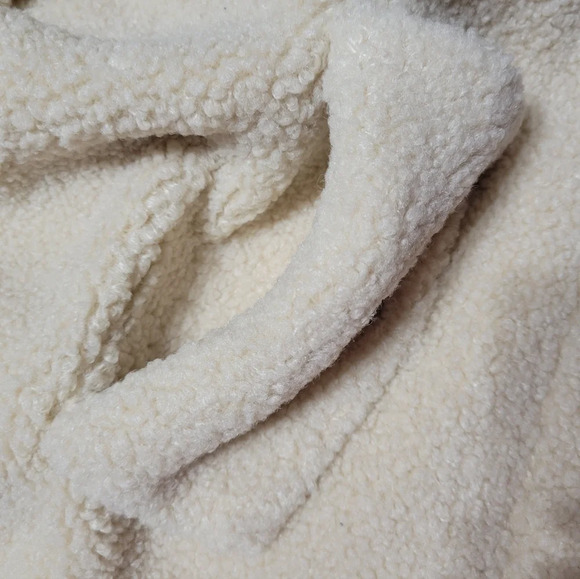 NWT Blank NYC Oversized Sherpa Fleece Teddy Jacket in Cream/Ivory, Size XL. - Picture 10 of 14